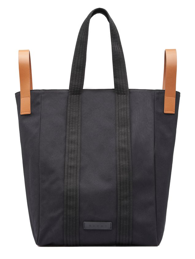 Tote Bag In Black Canvas From The Marni Fall Winter 2019