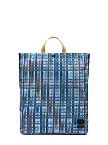 Marni PORTER tote bag in nylon with Metro print Man