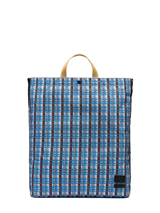 Porter Tote Bag In Nylon With Metro Print From The Marni