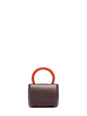 Marni Burgundy calfskin PANNIER bag Woman