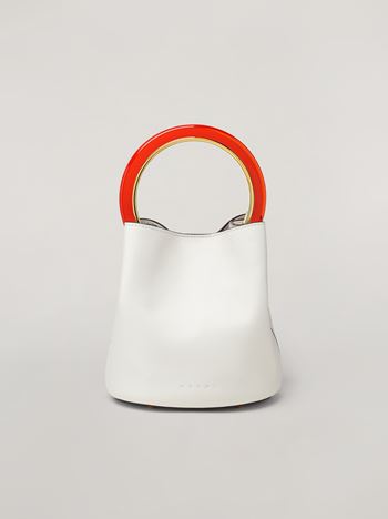 Marni White calfskin PANNIER bag Woman