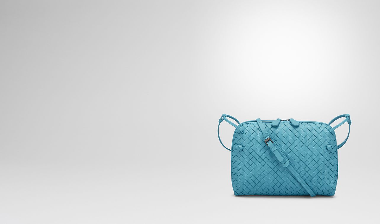 aqua intrecciato nappa nodini bag landing