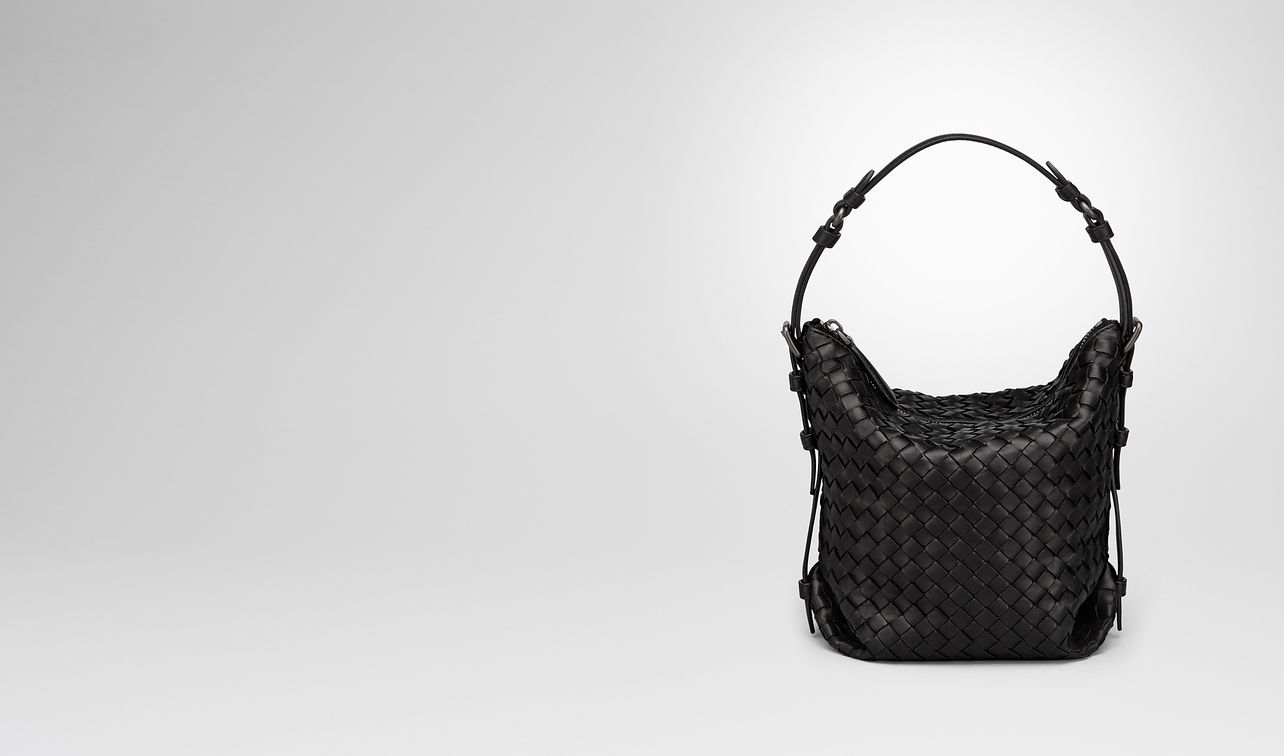 nero intrecciato nappa small osaka bag landing