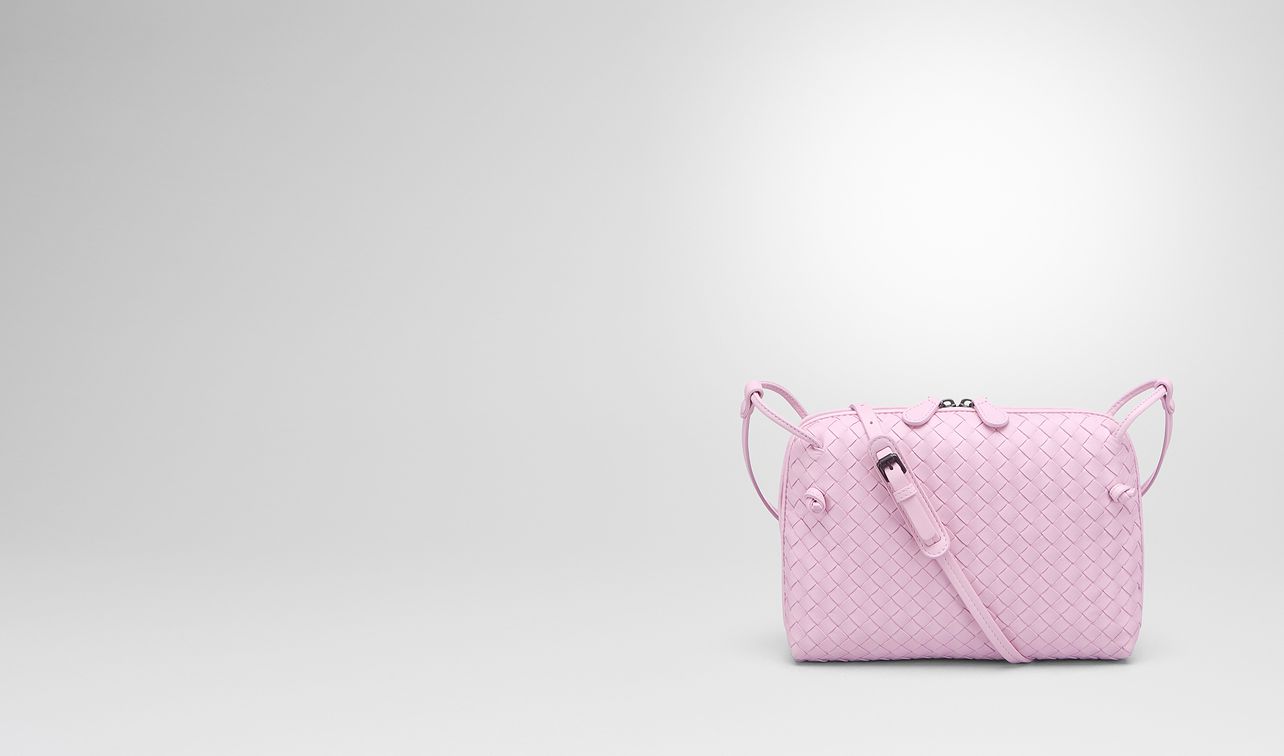 borsa nodini in intrecciato nappa dragee landing