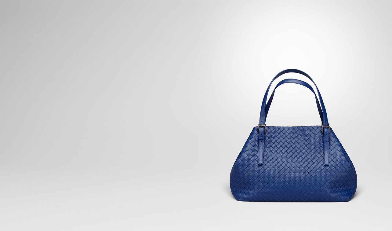 cobalt intrecciato nappa medium cesta bag landing