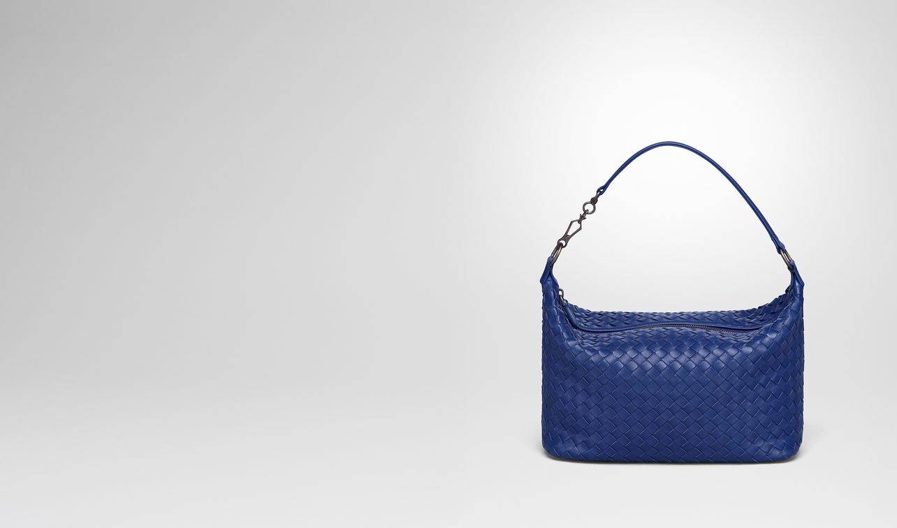 Bottega Veneta Cobalt Intrecciato Na Small Shoulder Bag Cobalt Intrecciato Na Small Shoulder Bag Landing