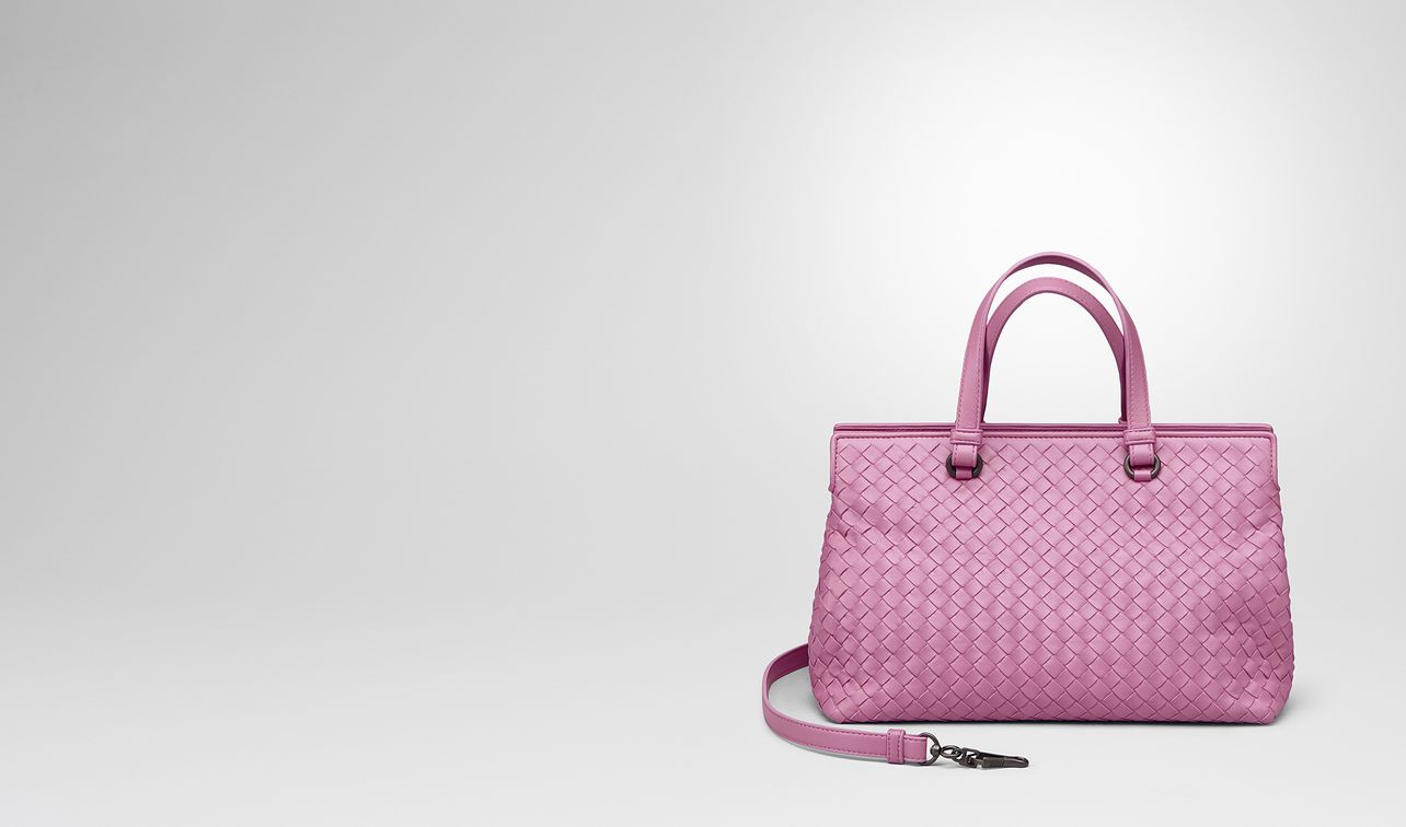 sac à main moyen format en cuir nappa intrecciato twilight landing