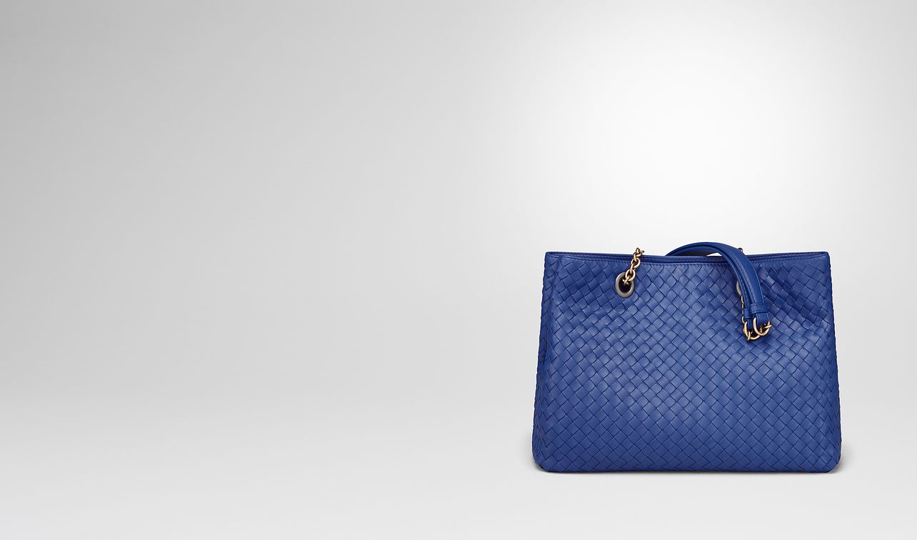 cobalt intrecciato nappa medium tote bag landing