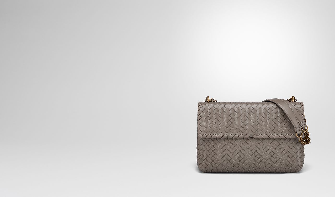 steel intrecciato nappa medium olimpia bag landing