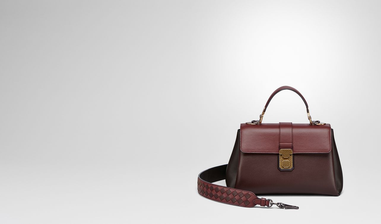 dark barolo nappa small piazza bag landing