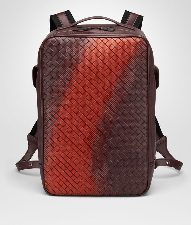 BOTTEGA VENETA DARK BAROLO INTRECCIATO NAPPA GALAXY BRICK BACKPACK Messenger Bag Woman fp