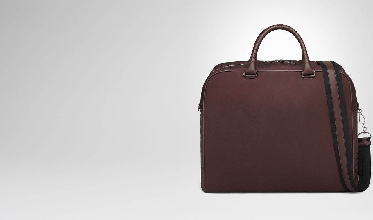 dark barolo canvas duffel landing