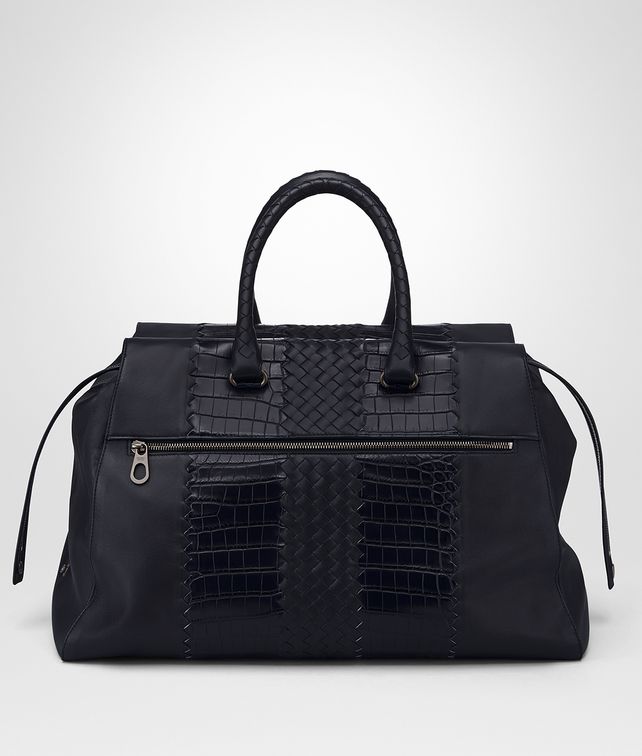 BOTTEGA VENETA TOURMALINE NAPPA CROCODILE DUFFEL Travel Bag Man fp