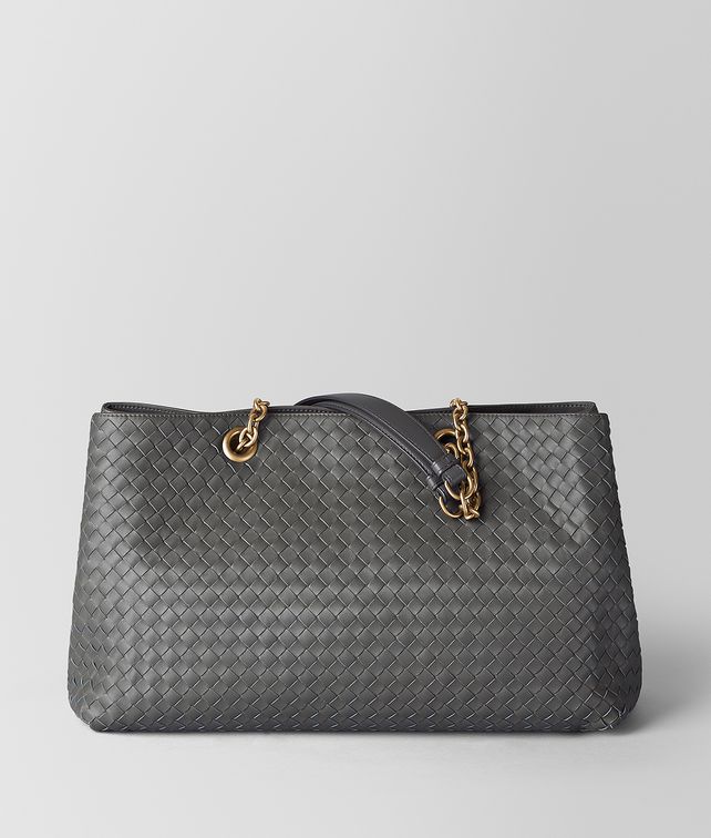 BOTTEGA VENETA LIGHT GREY INTRECCIATO NAPPA TOTE Tote Bag Woman fp