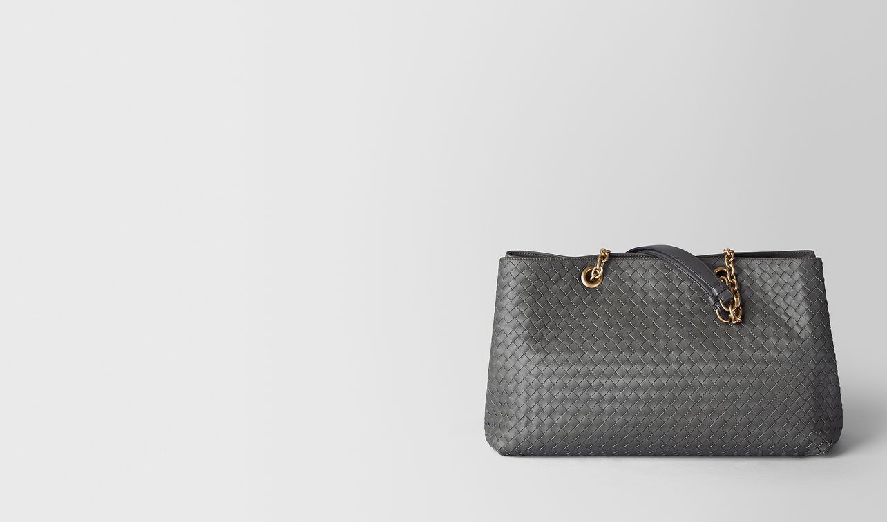 light grey intrecciato nappa tote landing