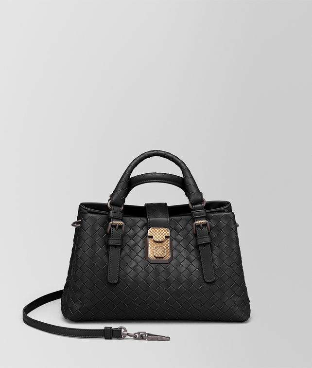 BOTTEGA VENETA NERO INTRECCIATO CALF BABY ROMA BAG Top Handle Bag Woman fp
