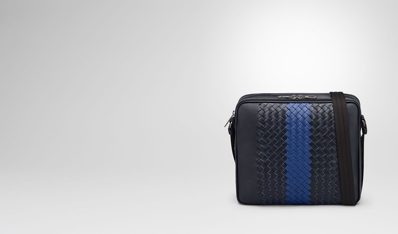 tourmaline intrecciato nappa messenger bag landing