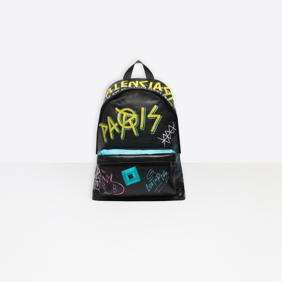 balenciaga black graffiti bag