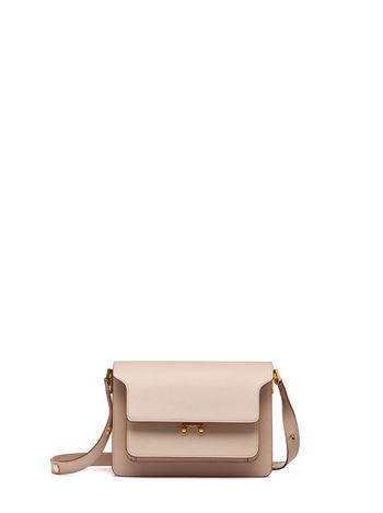 Marni TRUNK bag in beige saffiano calfskin Woman
