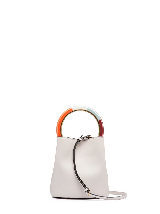 Borsa a mano Marni Borsa PANNIER in vitello bianco Donna
