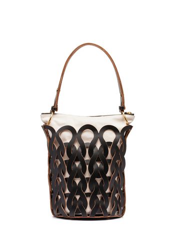 Marni BUCKET TRICOT bag in calfskin Woman