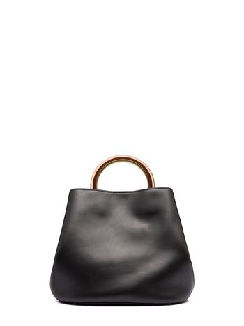 Marni Black calfskin PANNIER bag Woman