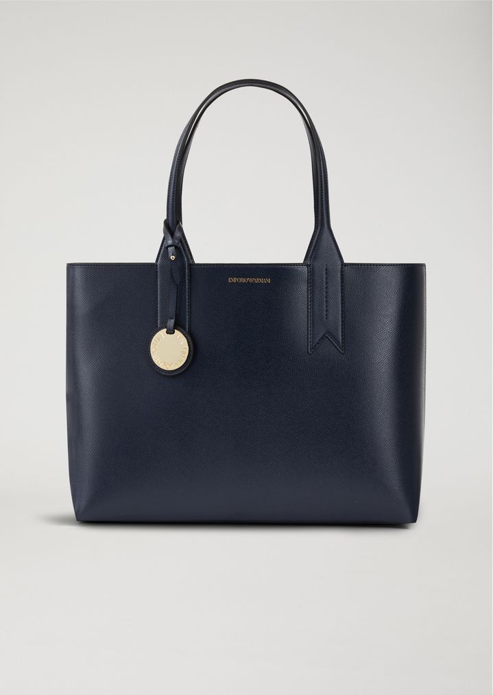 Tote Bag With Logo Charm Woman Emporio Armani Emporio Armani Tote Bag With Logo Charm Per Woman F