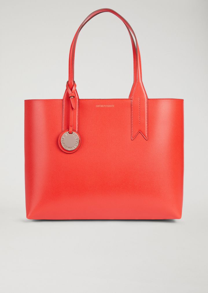 Tote Bag With Logo Charm Woman Emporio Armani