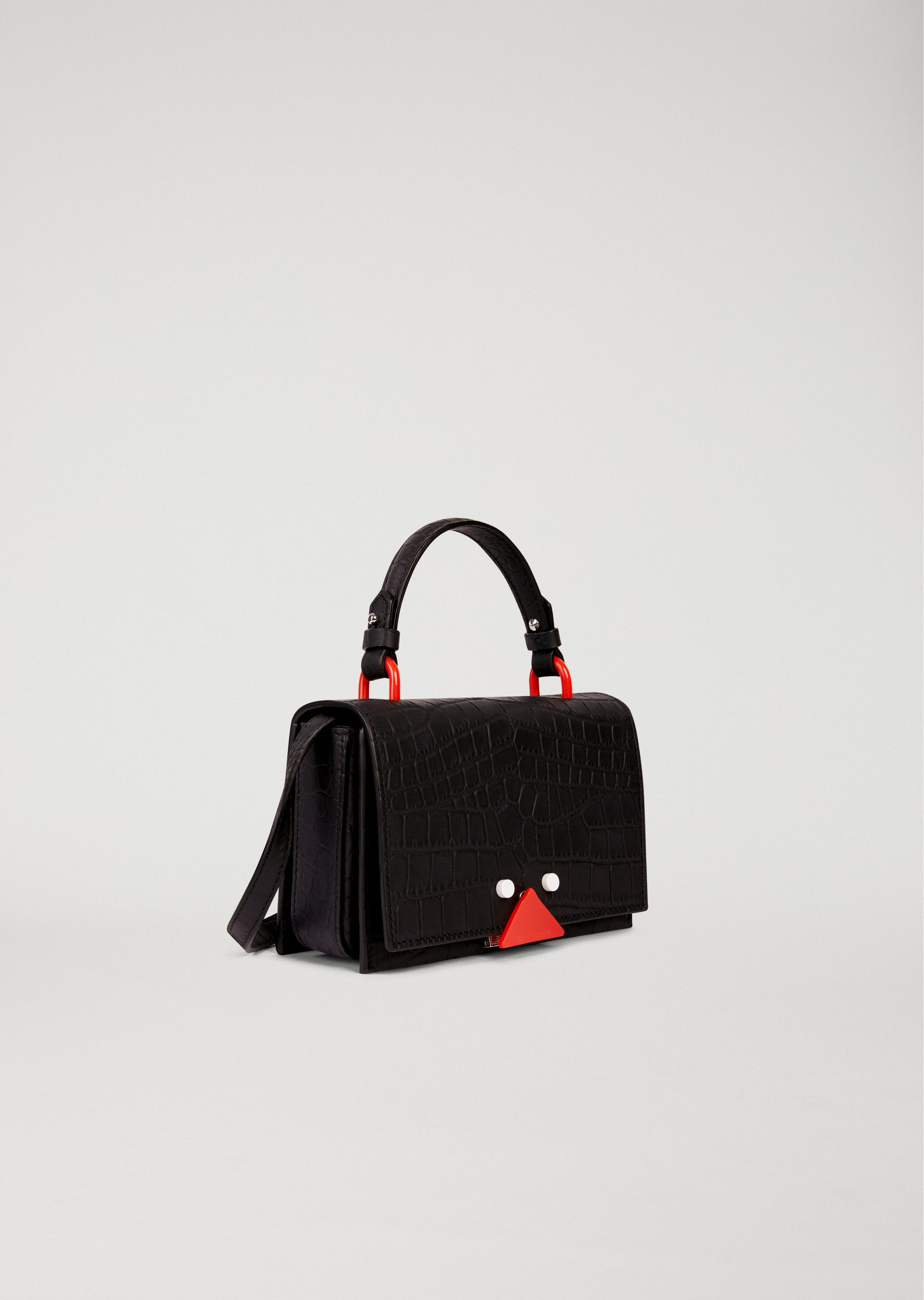 Crocodile Print Leather Mini Bag for Women Emporio Armani