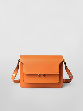 Marni TRUNK bag in orange saffiano leather Woman