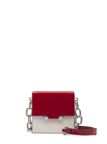 Marni CADDY shoulder bag in glossy leather Woman