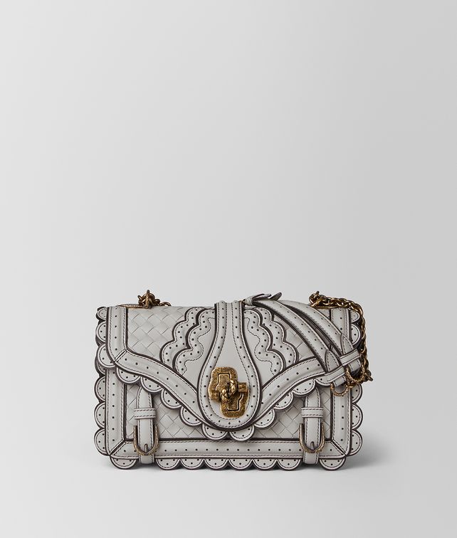 BOTTEGA VENETA セメント イントレチャート ウィングチップ シティノットバッグ ショルダーバッグ レディース fp