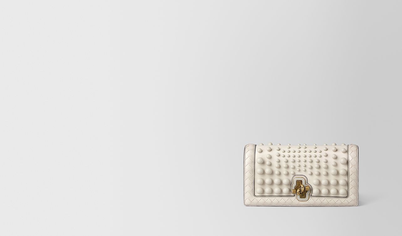 mist nappa spheres knot clutch landing