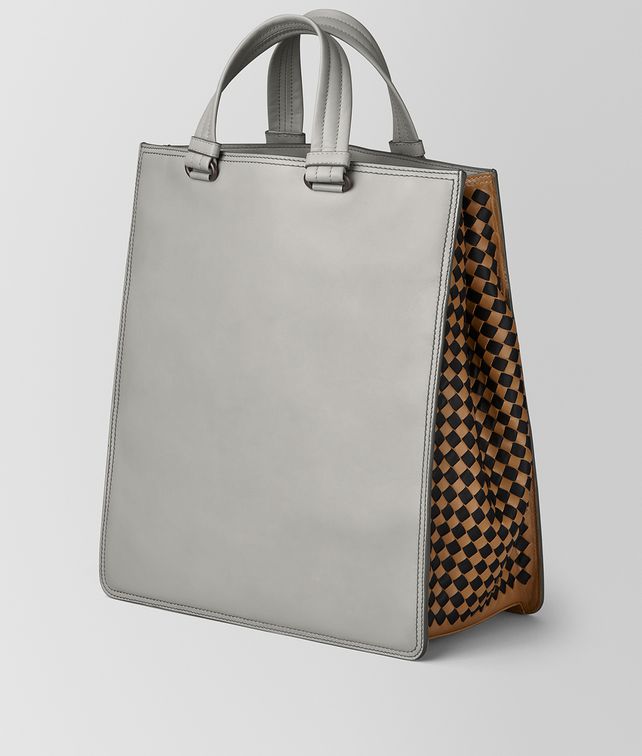 BOTTEGA VENETA CEMENT INTRECCIATO CHECKER TOTE Tote Bag Man fp