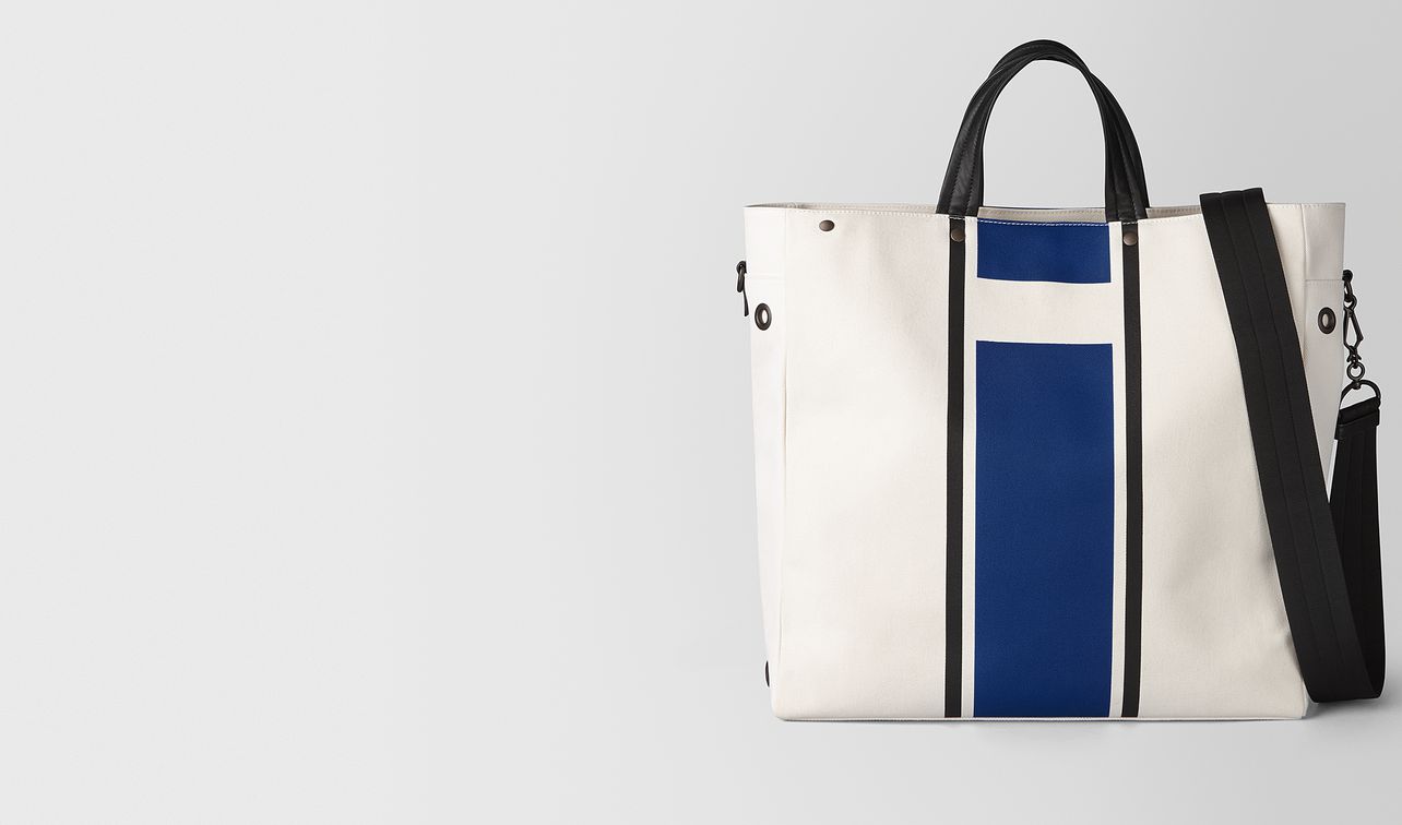 latte cobalt vialinea canvas tote landing