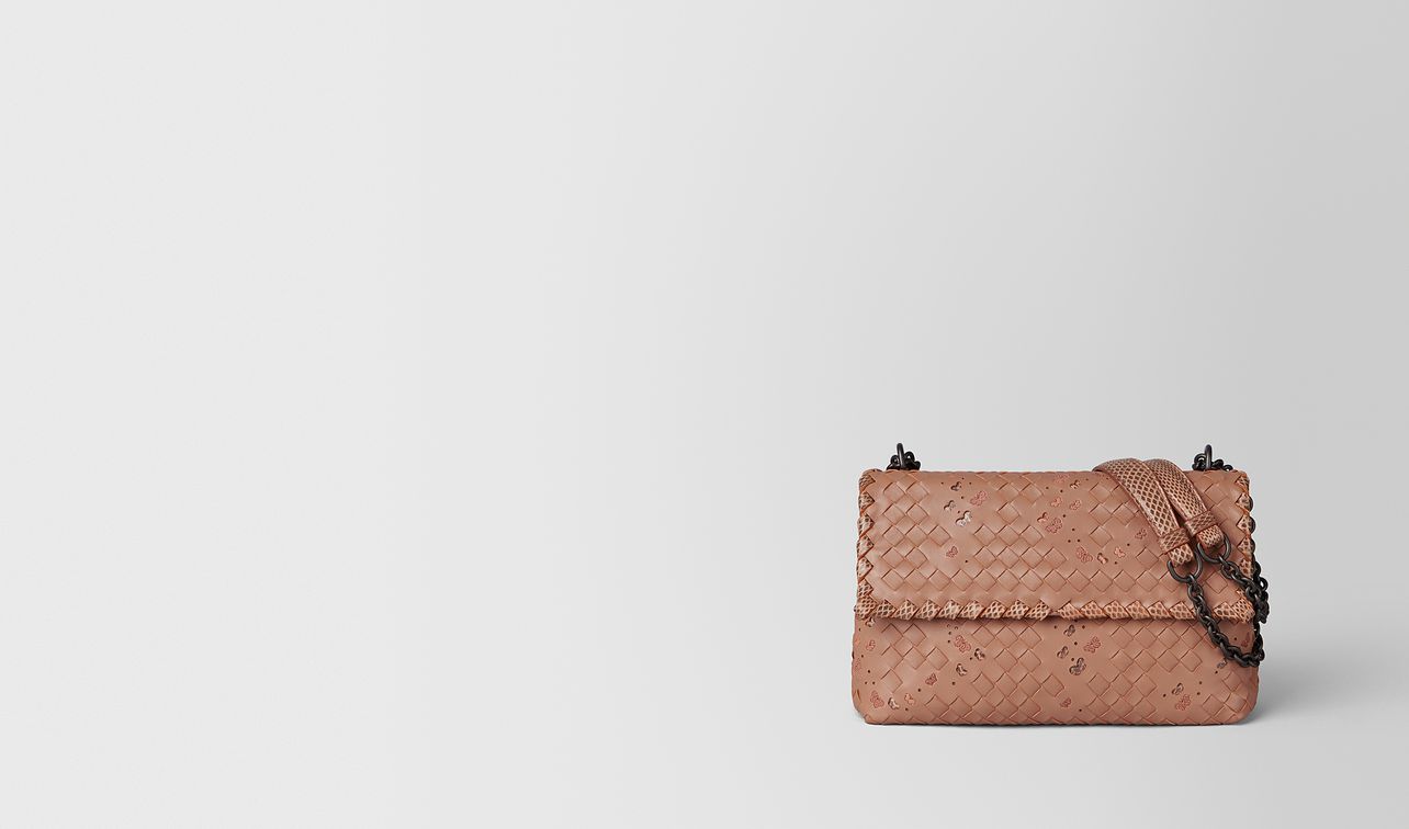 borsa olimpia piccola in intrecciato nappa ayers dahlia landing