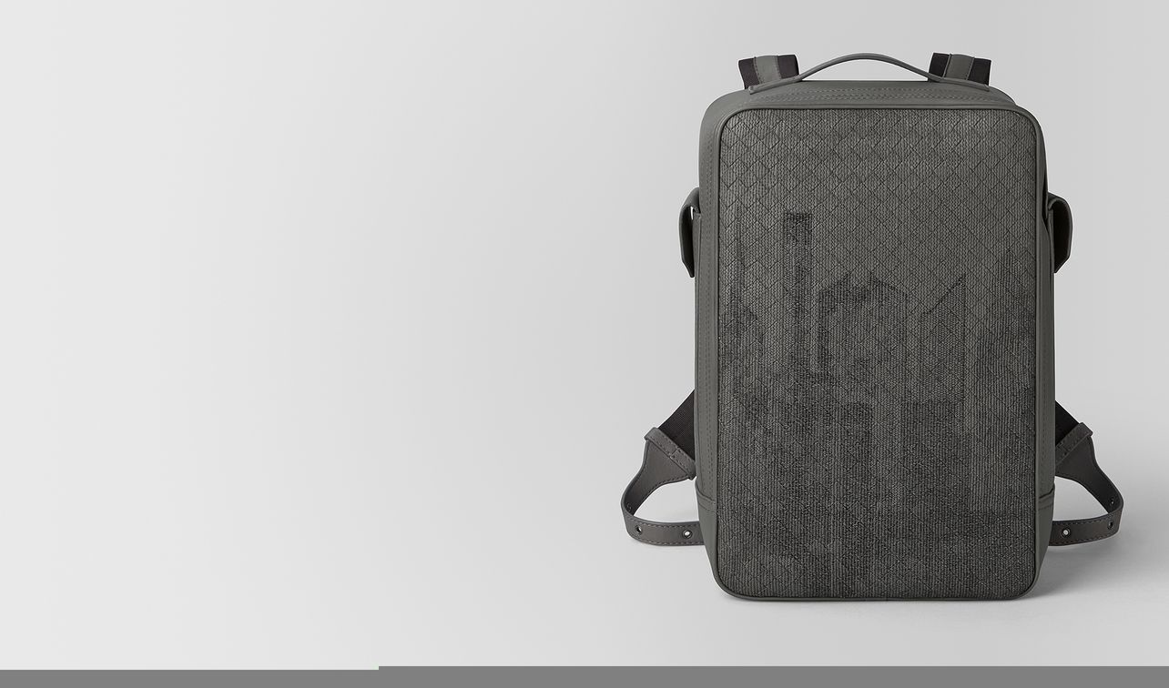 light grey intrecciato north-east brick backpack landing