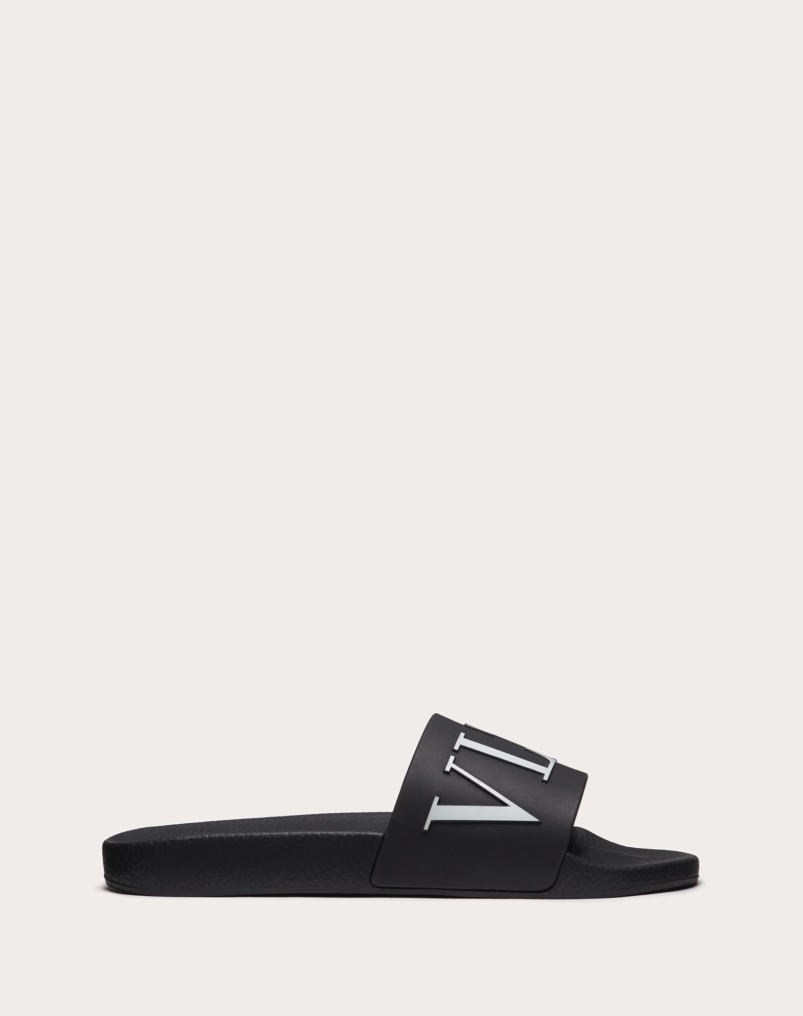 Valentino Garavani Vltn Logo Slides In Black/white