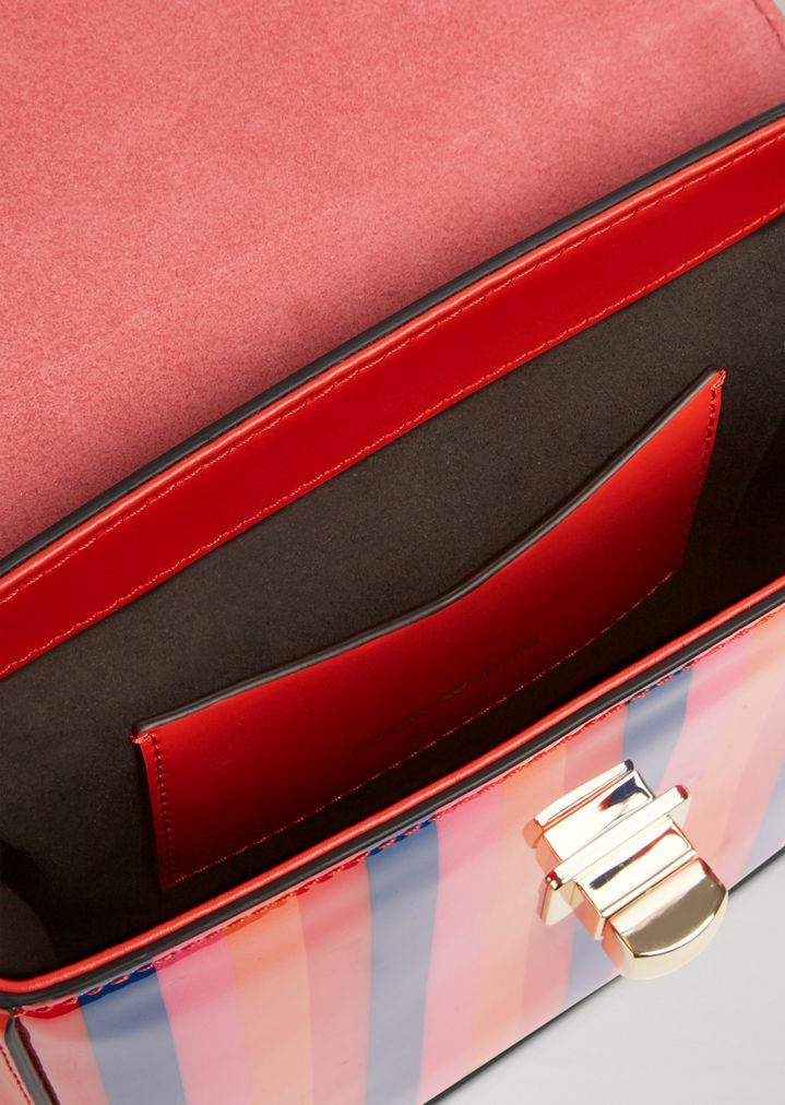 Bolso cruzado de rayas multicolores | Mujer | Emporio Armani