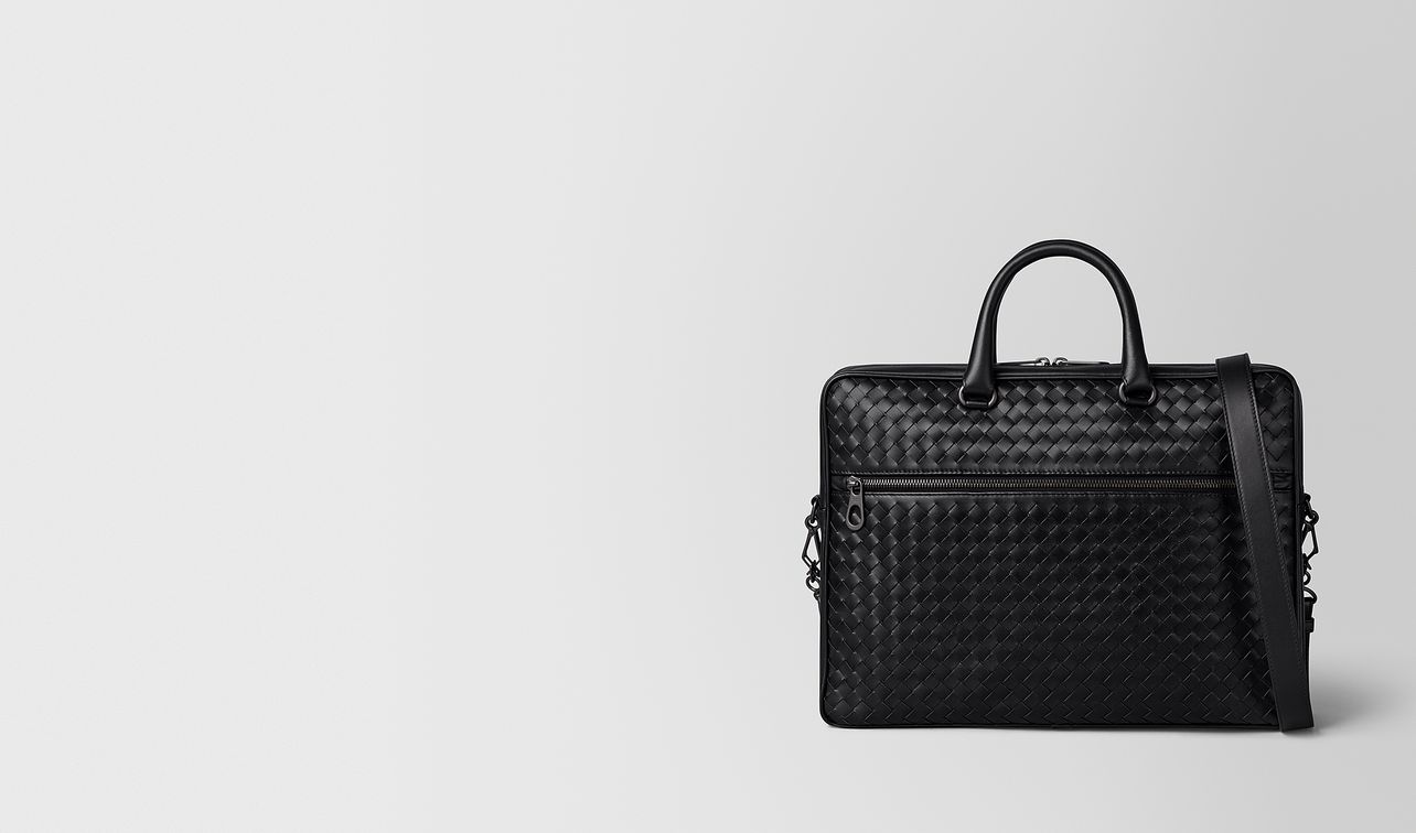 nero intrecciato vn small briefcase landing