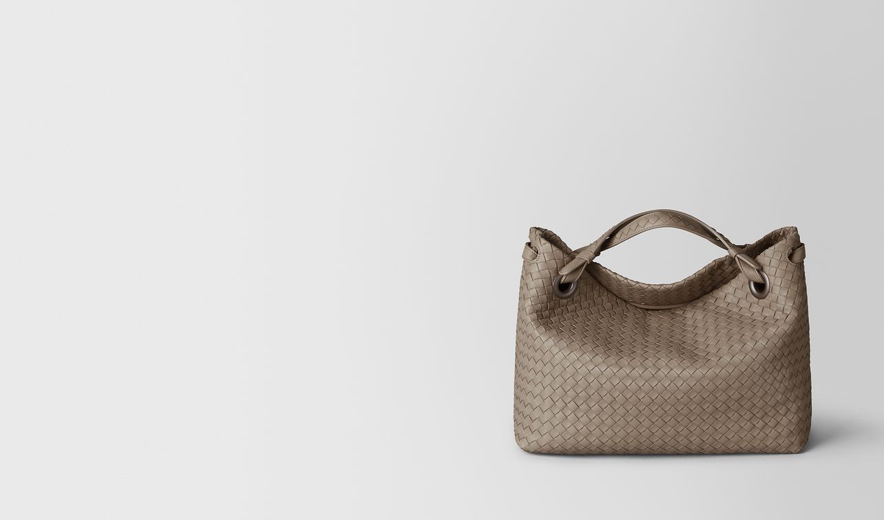 limestone intrecciato nappa shoulder bag landing