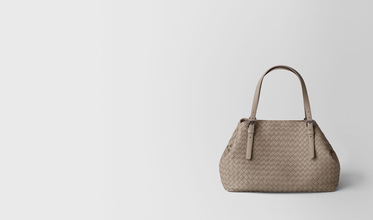 limestone intrecciato nappa tote landing
