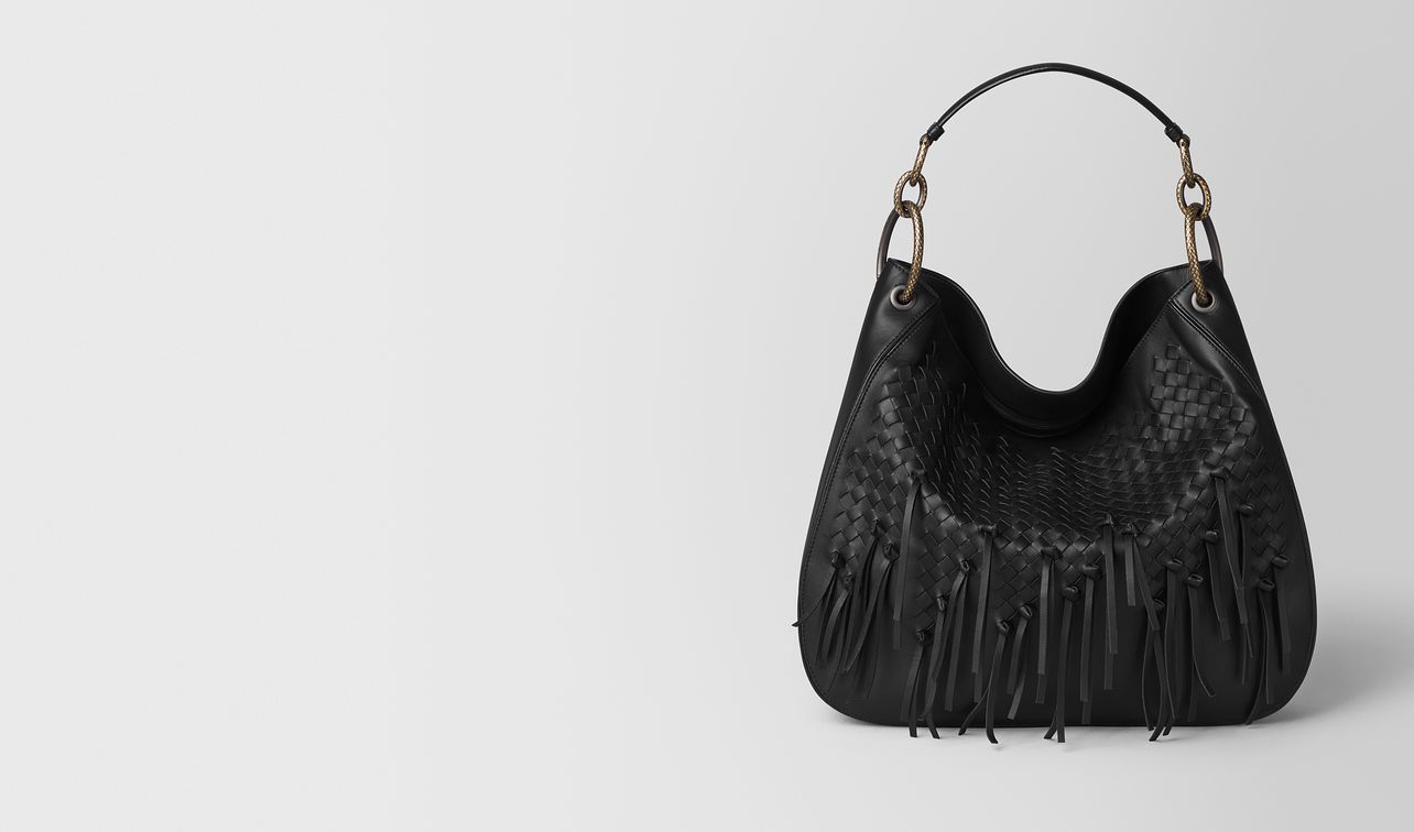 borsa loop in intrecciato brio nero landing