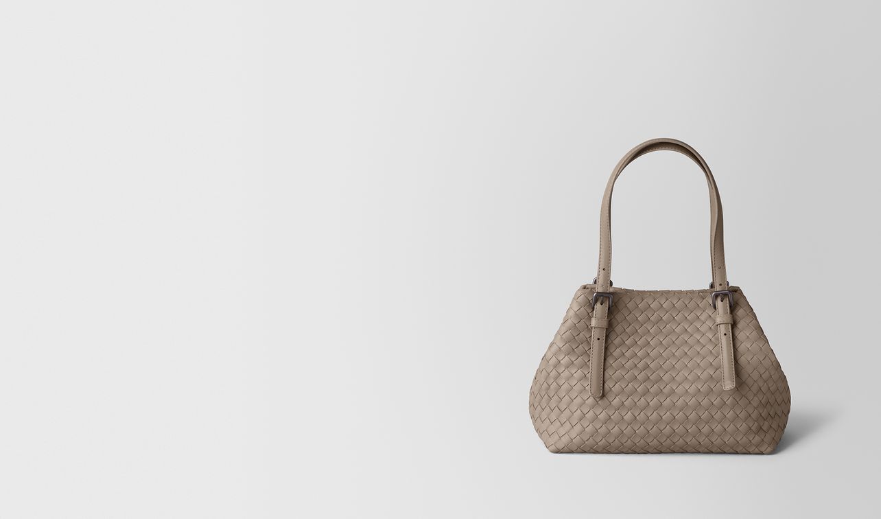 limestone intrecciato nappa tote landing