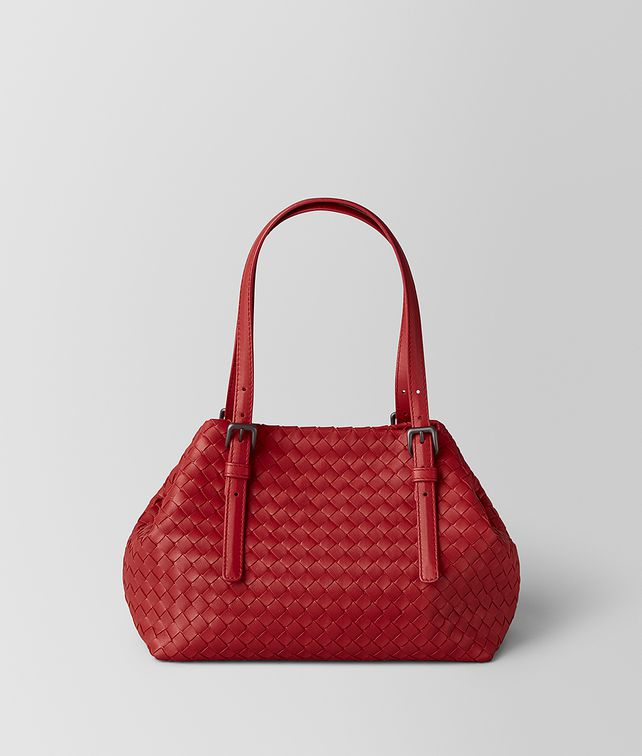 BOTTEGA VENETA CHINA RED INTRECCIATO NAPPA TOTE Tote Bag Woman fp