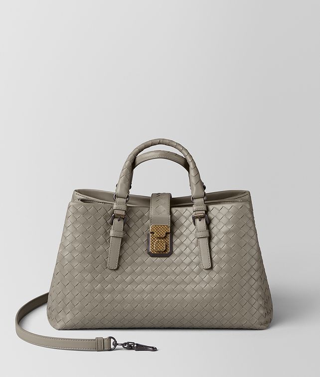 BOTTEGA VENETA SAC ROMA EN VEAU INTRECCIATO DARK CEMENT Sac à main Femme fp