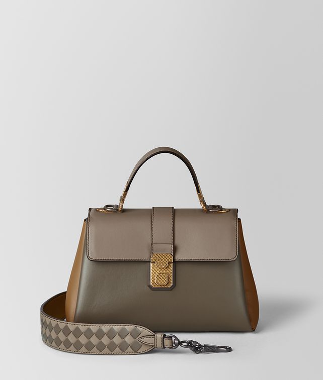 BOTTEGA VENETA STEEL MULTICOLOR NAPPA PIAZZA BAG Top Handle Bag Woman fp