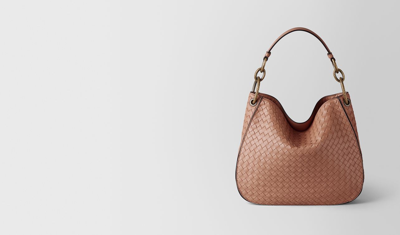borsa loop in intrecciato nappa dahlia landing
