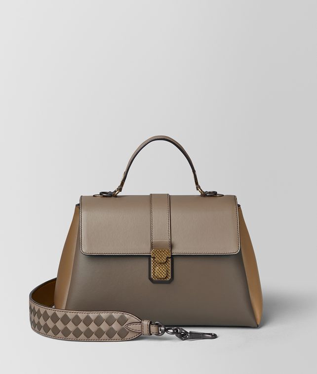 BOTTEGA VENETA STEEL MULTICOLOR NAPPA PIAZZA BAG Top Handle Bag Woman fp