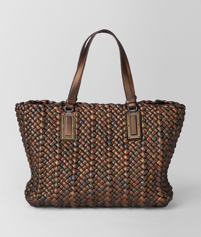 BOTTEGA VENETA BRONZE NAPPA ANTIQUE LIDO Tote Bag Woman fp